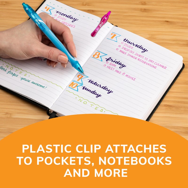 BIC Gelocity Quick Dry Gel Pen with Fast Drying Ink and Comfortable Grip, 12-Count in Assorted Colors - Image 4