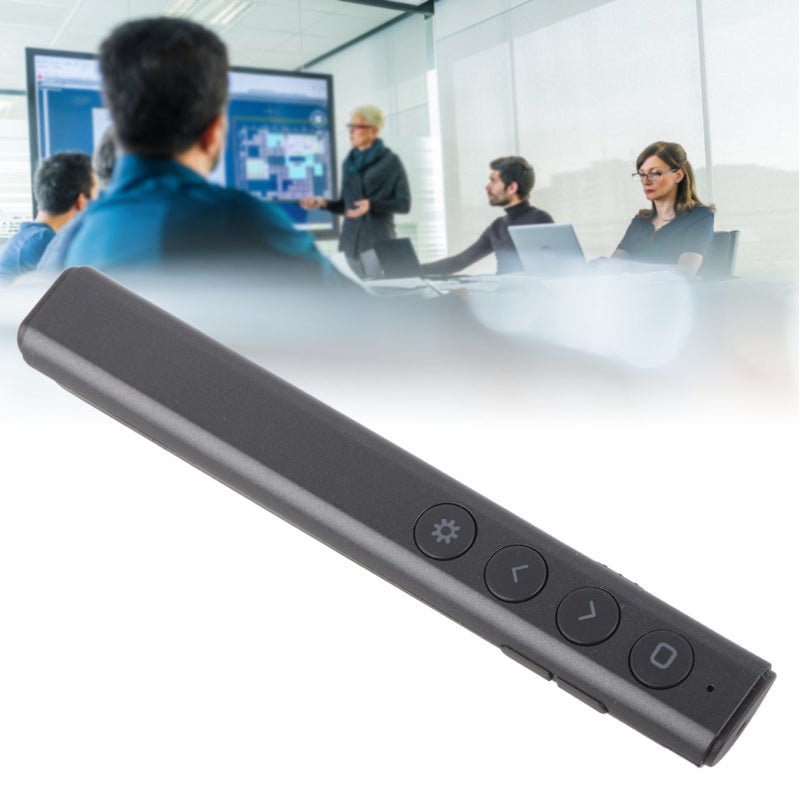 Presentation Clicker 98.4ft Control Range RF 2.4GHz Plug and Play Wireless Presenter Remote for Keynote for PPT Black - Image 2