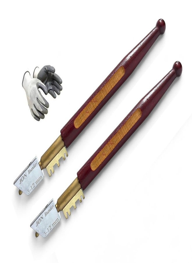 EPITECH MART 2Pc Wood Handle John Bhandari Glass cutter Heavy Duty Cut 3-12mm Professional Quality Cutter Wood Handle Glass cutter - Image 1