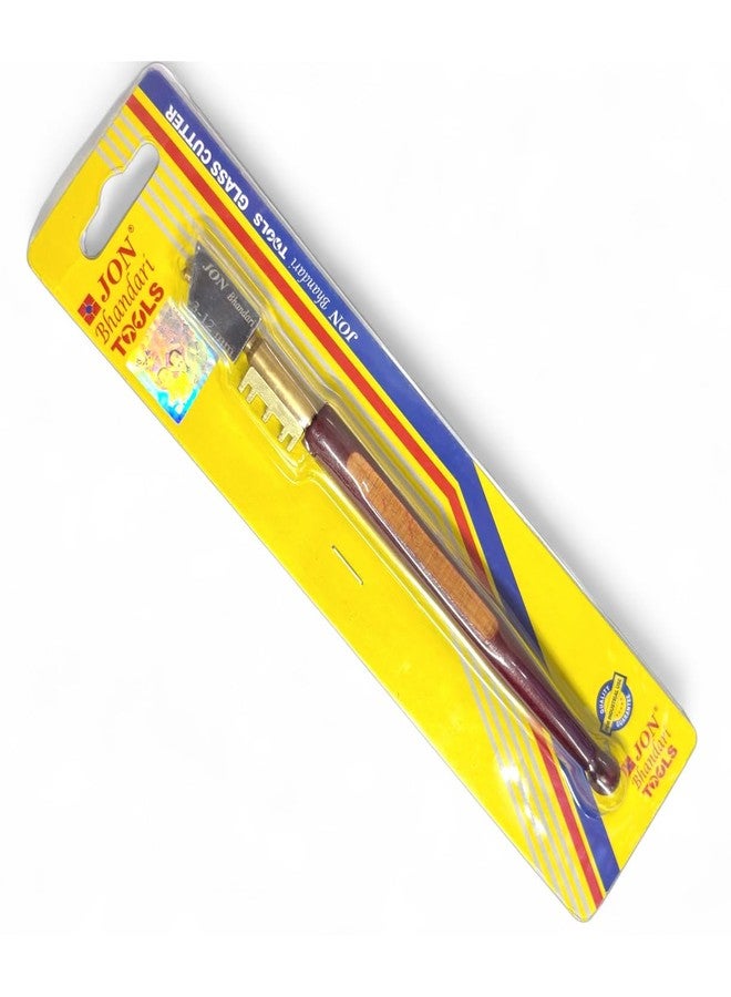 EPITECH MART 2Pc Wood Handle John Bhandari Glass cutter Heavy Duty Cut 3-12mm Professional Quality Cutter Wood Handle Glass cutter - Image 3