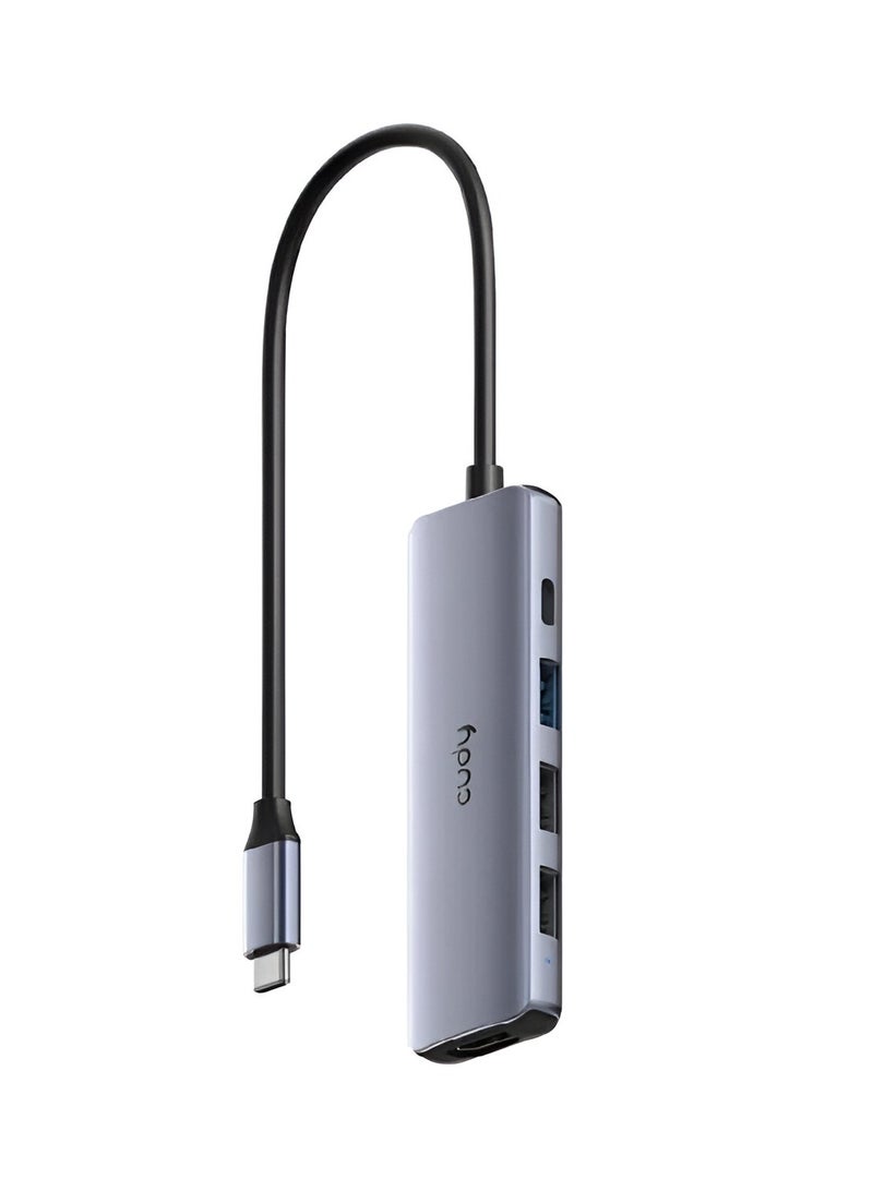 cudy 5-in-1 Type-C Adapter - Gray - Image 1