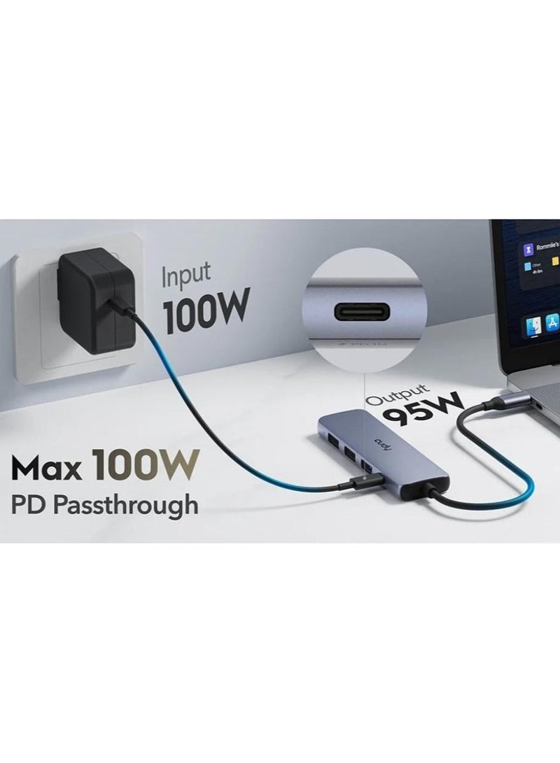 cudy 5-in-1 Type-C Adapter - Gray - Image 3