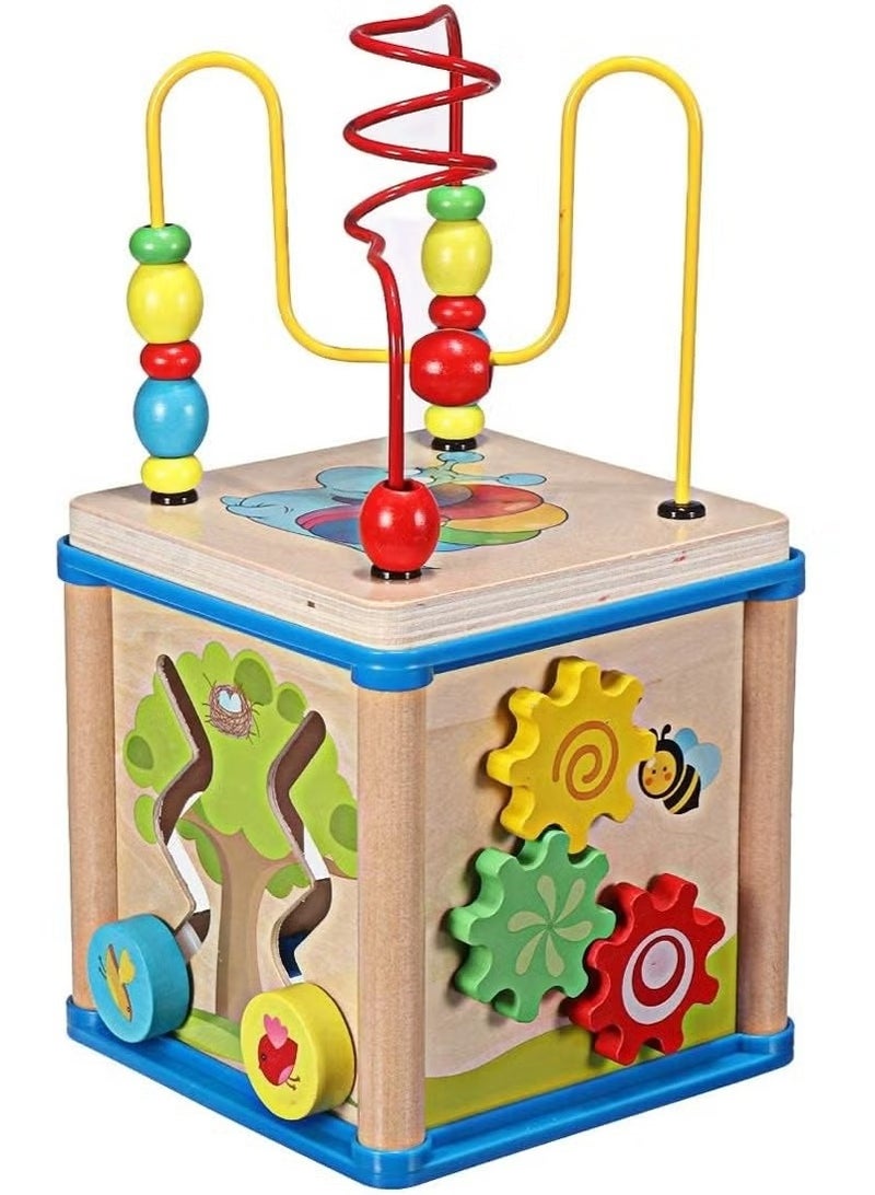 Multi-Function Wisdom Beads Box Wooden Educational Fun Learning Toys For Kids 16x30x16cm - Image 3
