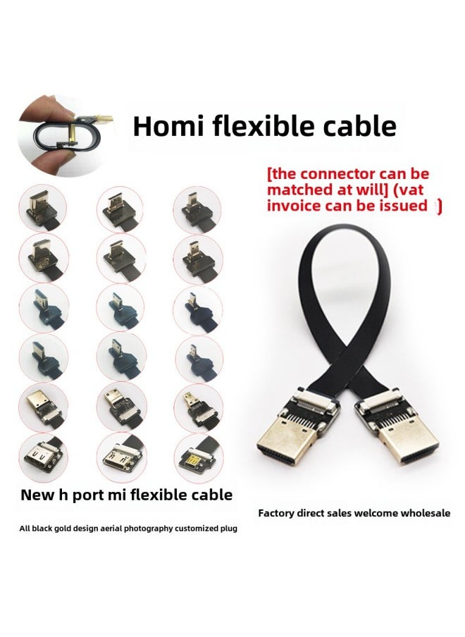 Raspberry Pi PTZ Camera TV Monitor Computer HD Mini Micro HDMI Cable 4K Optional-Color:A2-A4-Line Length:10cm
