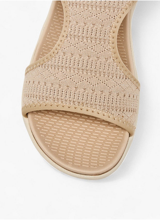 Flora Bella By Shoexpress Women's Textured Comfort Sandals with Backstrap  - Image 4