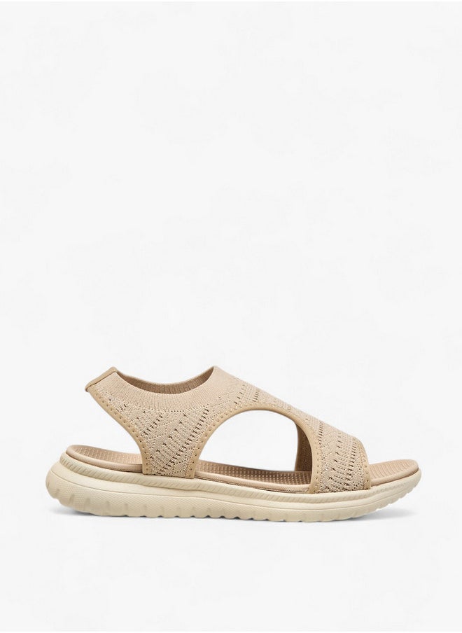 Flora Bella By Shoexpress Women's Textured Comfort Sandals with Backstrap  - Image 3