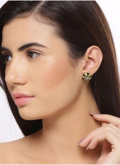 VOYLLA Taal Mridang Enameled Dholki Stud Earrings  - Image 5