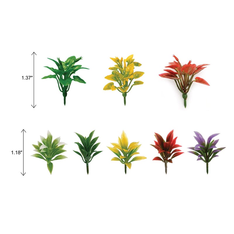 OrgMemory Mini Model Grass, 200 Pcs, Mixed Model Plants, Miniature Plants for School Project DIY Miniature Colorful Flower - Image 3