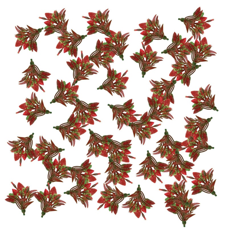 OrgMemory Mini Model Grass, 200 Pcs, Mixed Model Plants, Miniature Plants for School Project DIY Miniature Colorful Flower - Image 5