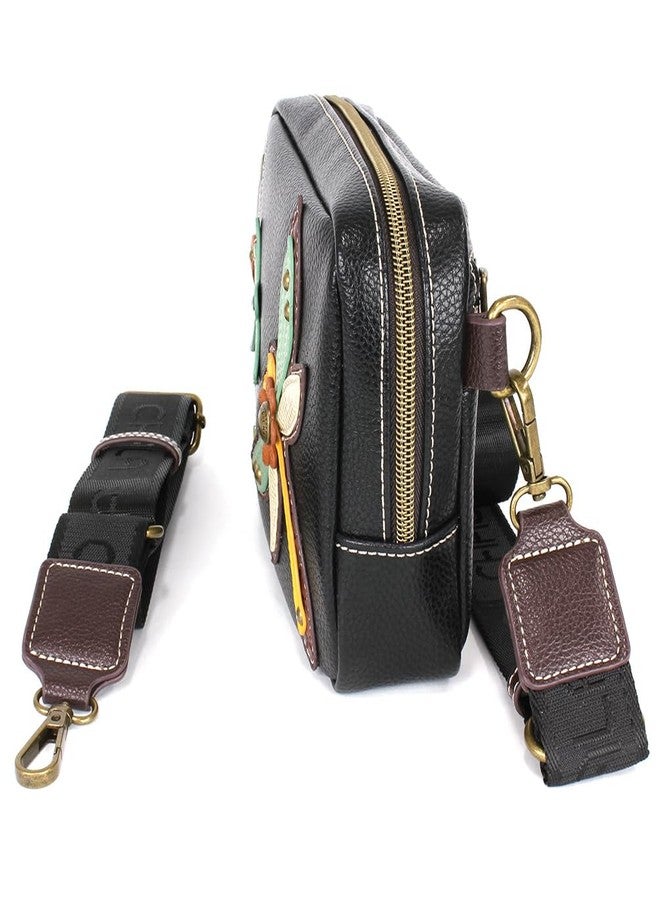 CHALA Mini Pack Women RFID Protected Sling Purse and Waist Bag with Two Adjustable Straps, Dragon - Navy, One size - Image 2