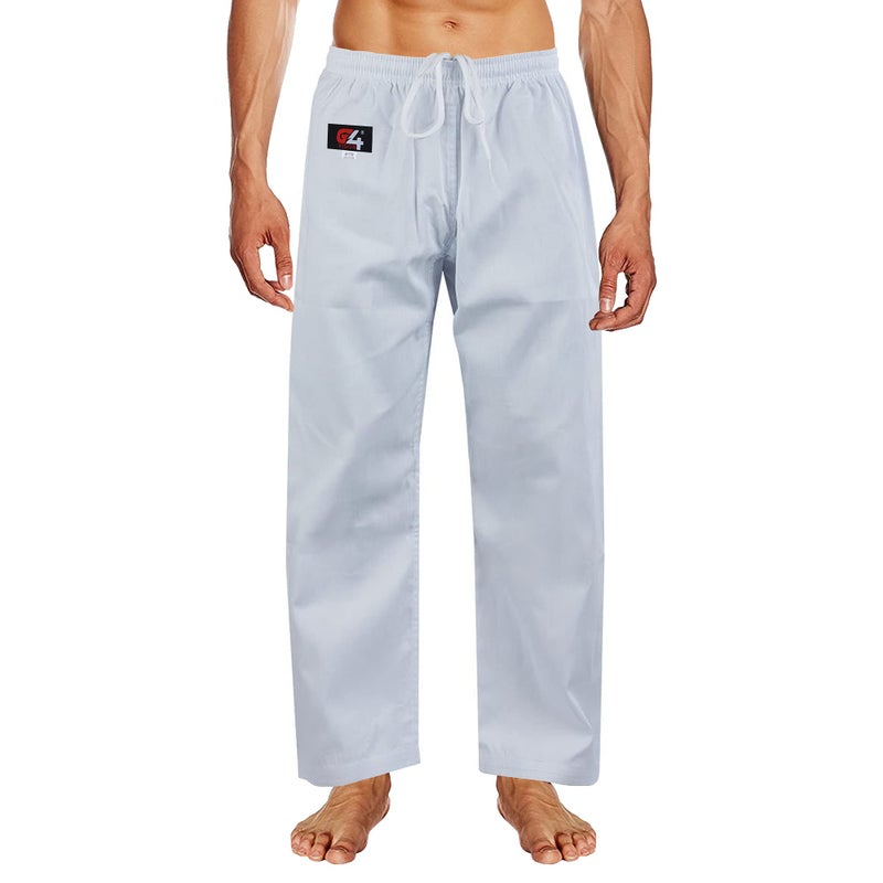 G4 VISION Adult Karate Trousers Martial Arts Student Karate Suit GI Aikido Pant Kung Fu (White, 000/110cm) - Image 2