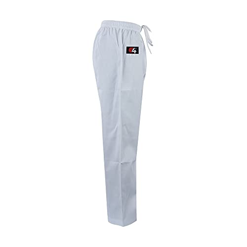 G4 VISION Adult Karate Trousers Martial Arts Student Karate Suit GI Aikido Pant Kung Fu (White, 000/110cm) - Image 4