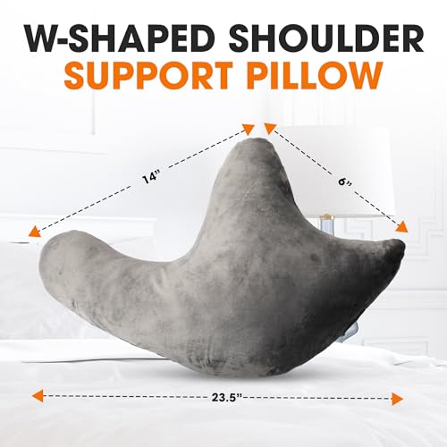 Cheer Collection Rotator Cuff Pillow – Shoulder Surgery Recovery Pillow for Side Sleepers, Arm Support Cushion for Rotator Cuff Injury & Post Surgery Comfort, Gray - Image 4