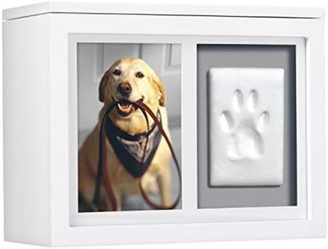 Pearhead Pet Memory Box & Urn – Black Solid Wood with Clay Paw-Print Kit - Image 3