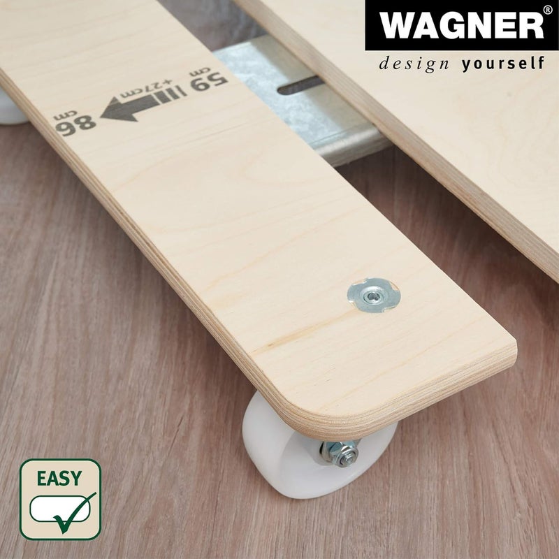 Wagner moving dolly MM 1332 I 59-86 x 49 cm I extendable loading platform for flexible adjustment - for different sized loads I load capacity 200 kg - 20133201 - Image 4