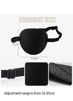 Ant 2-Piece 3D Adjustable Eyepatch for Right or Left Eye, Adults and Kids One Eye Cover for Lazy Eye (Black)  - Image 2
