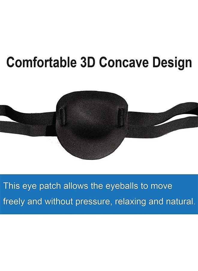 Ant - 2-Piece 3D Adjustable Eyepatch for Right or Left Eye, Adults and Kids One Eye Cover for Lazy Eye (Black) - Image 1