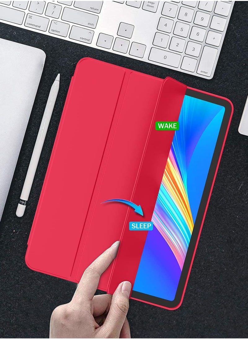 New iPad Pro 11 Inch Case 2022 4th Gen 2021 3rd Gen with Pencil Holder Support iPad 2nd Pencil Charging Pair Trifold Stand Smart Case with Soft TPU Back Auto Wake Sleep