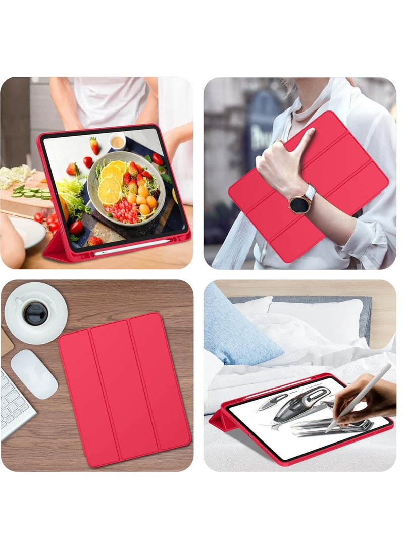 New iPad Pro 11 Inch Case 2022 4th Gen 2021 3rd Gen with Pencil Holder Support iPad 2nd Pencil Charging Pair Trifold Stand Smart Case with Soft TPU Back Auto Wake Sleep