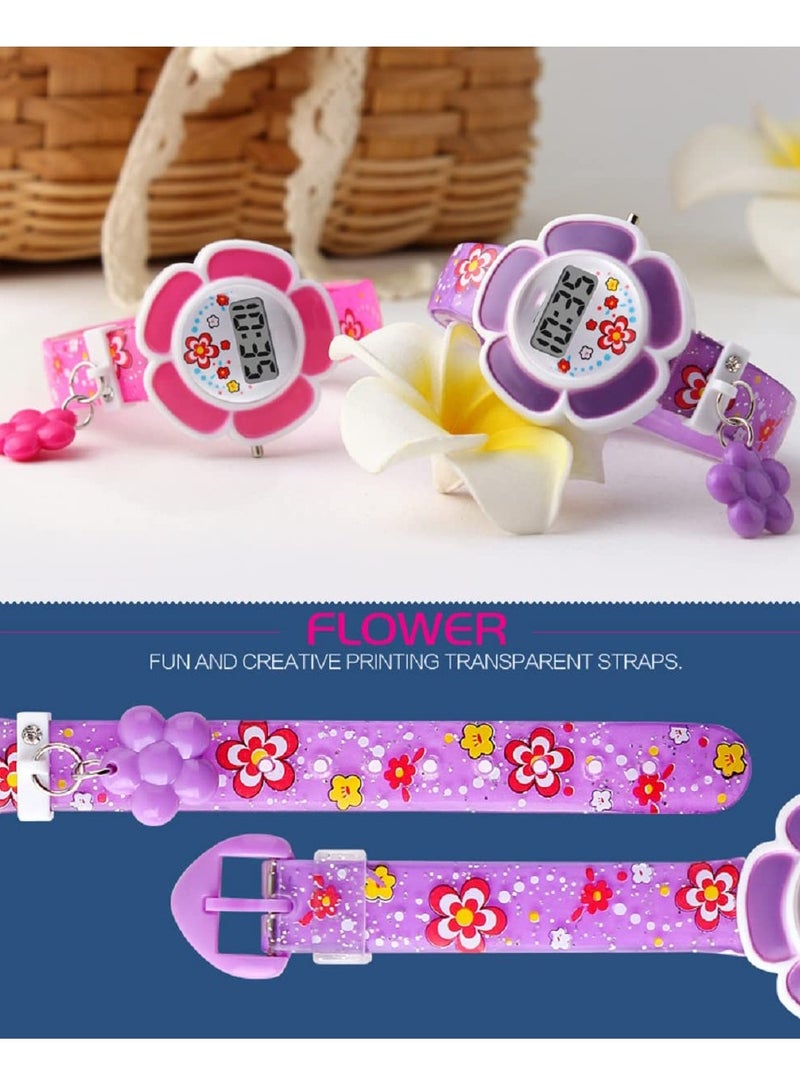 Flower Shaped Cartoon Digital Watch for Kids, Perfect Gift for Girls, Fun and Stylish Timepiece - Image 4