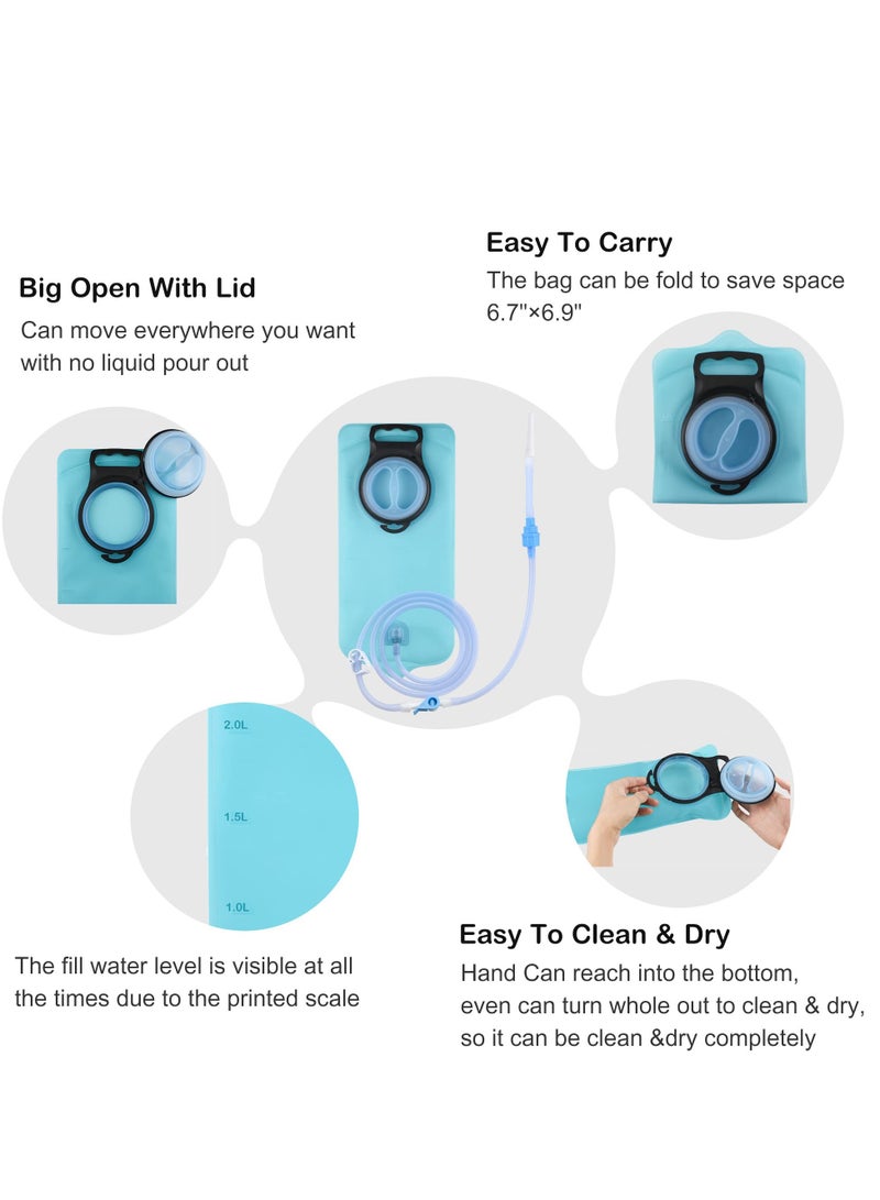 شو وو مجموعة حقيبة حقنة شرجية محمولة للسفر من Anel Douche حقيبة حقنة شرجية للرجال والنساء لتنظيف القولون، 2 لتر - Image 3