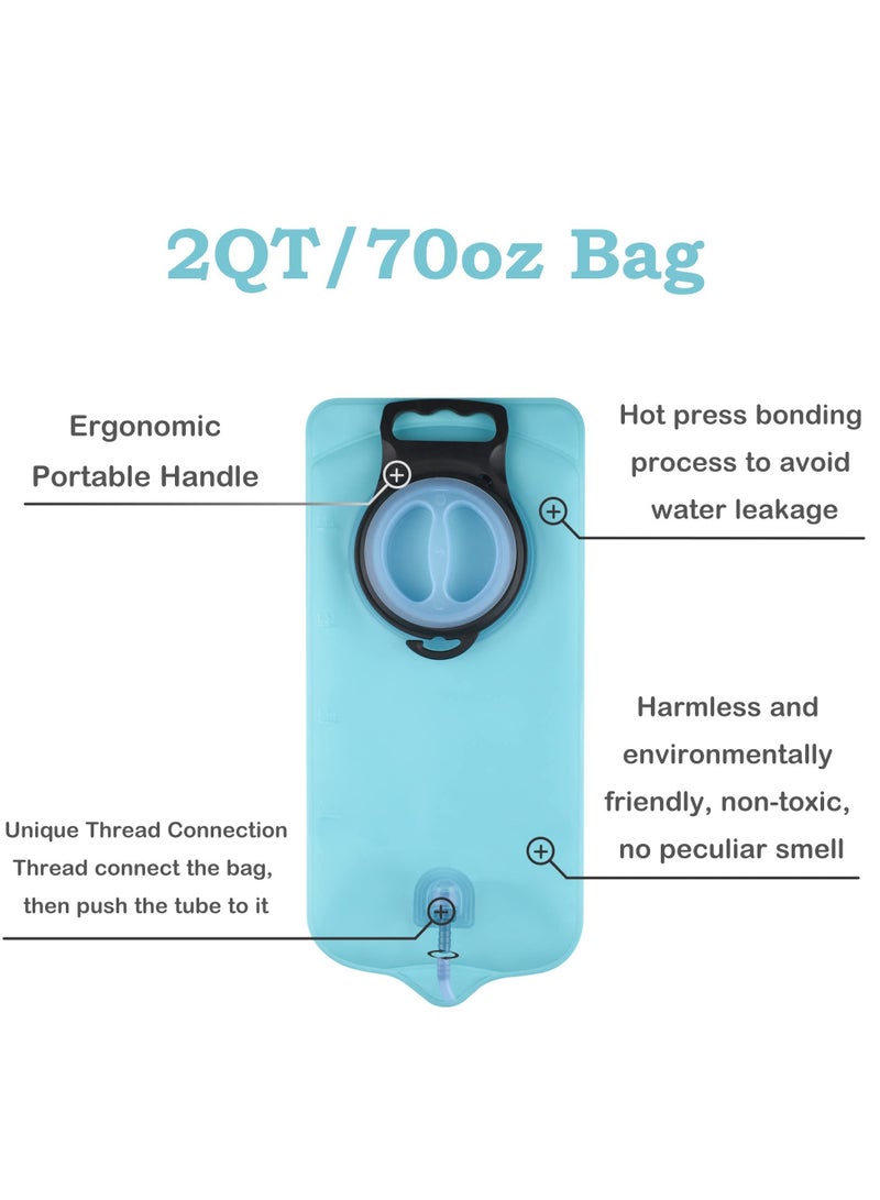 شو وو مجموعة حقيبة حقنة شرجية محمولة للسفر من Anel Douche حقيبة حقنة شرجية للرجال والنساء لتنظيف القولون، 2 لتر - Image 5