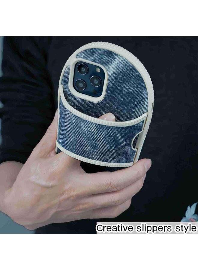 اس-توب جراب لهاتف iPhone 13 Pro Max بتصميم شبشب جينز إبداعي من مادة TPU - Image 5