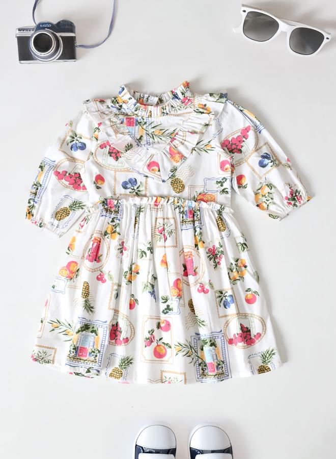 BELLA MODA Fruit Print Dress - Image 1