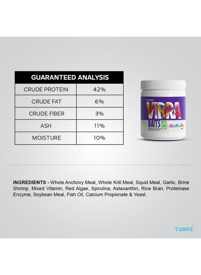 طعام سمك فيبرا بيت للأسماك الذهبية وسمك الملاك والديسكس والسيشليد وسمك الأوسكار والببغاء الأحمر وسمك زهرة القرن والأروانا وغيرها من الأسماك الاستوائية (100 جرام، طعوم فيبرا) - Image 4