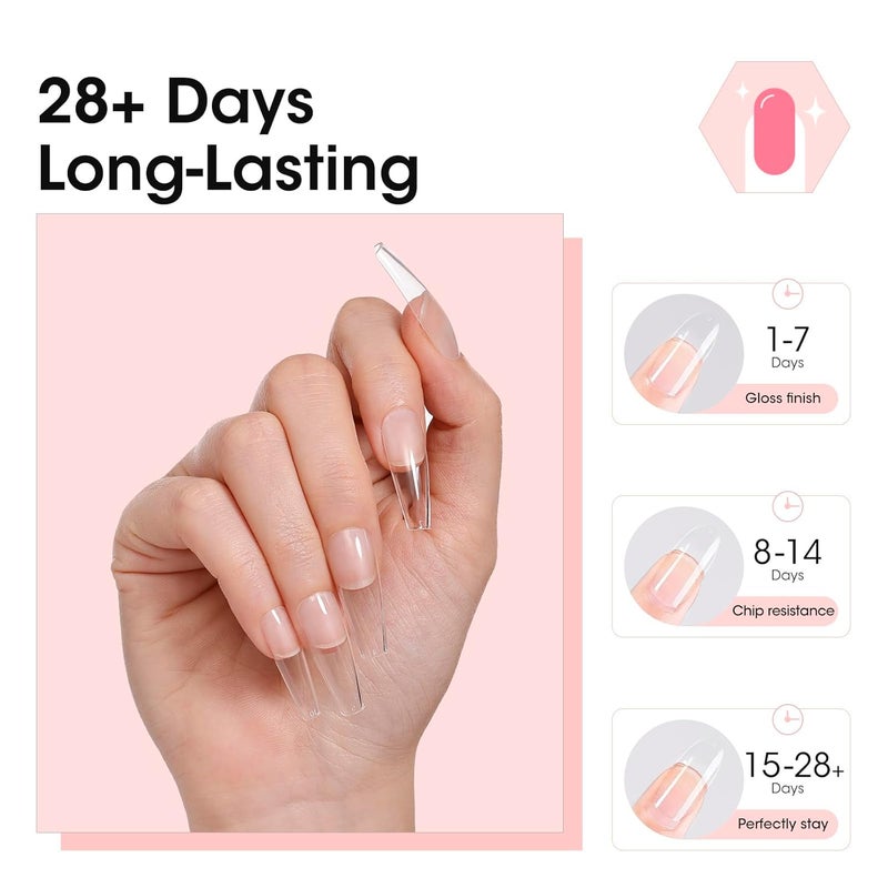 Gellen Solid Nail Glue Gel for False Nail Tips, Huge Capacity 15g Press on Nail Glue Solid Acrylic Nail Glue Gel for Salon Art DIY at Home, Need UV Light Cured - Image 4