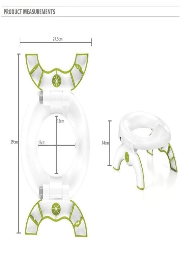 LASALE Baby Potty Training Seat Foldable, Portable Travel Potty Chair for Kids, Anti-Slip Stand & Splash Guard Toilet Trainer for Boys Girls, Ghar & Outdoor Use Toddler Potty Seat - Image 3