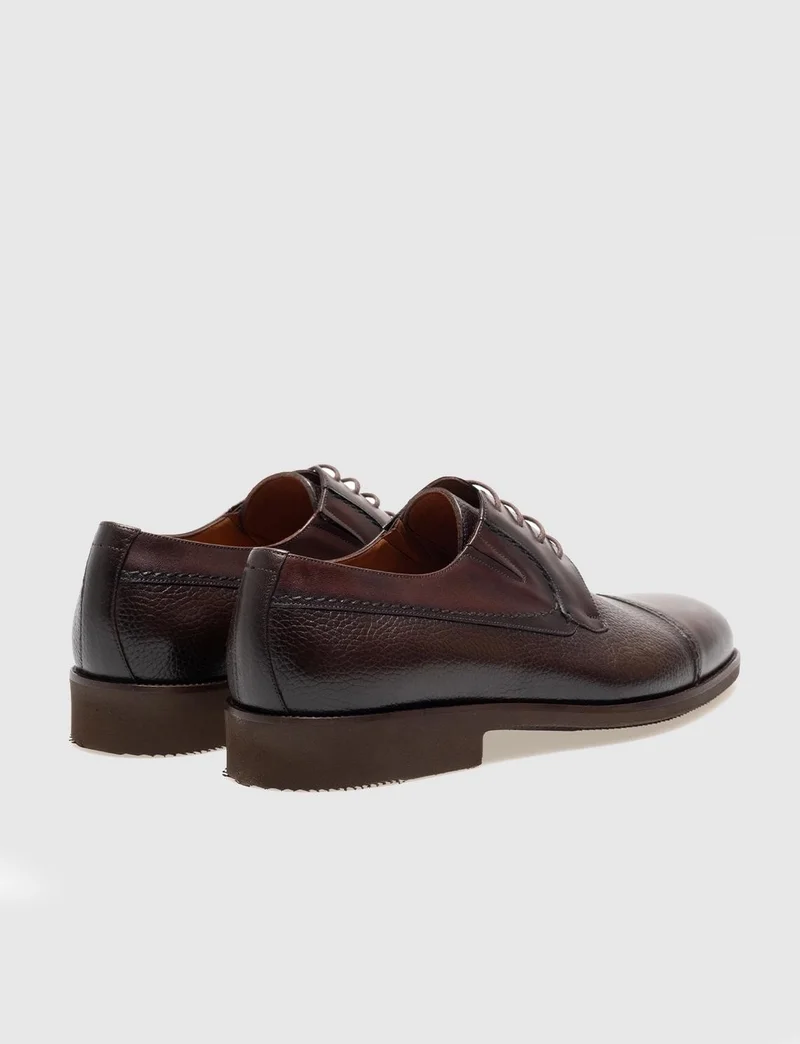 Cabani Leather Brown Lace-Up Men's Classic Shoes