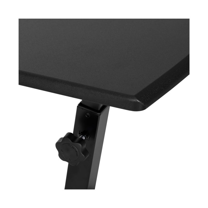 Seville Classics Airlift Mobile Height Adjustable Laptop Stand Computer Workstation for Sitting Classroom Home Office Medical Table w/Wheels, Flat Desk 24", Black - Image 4