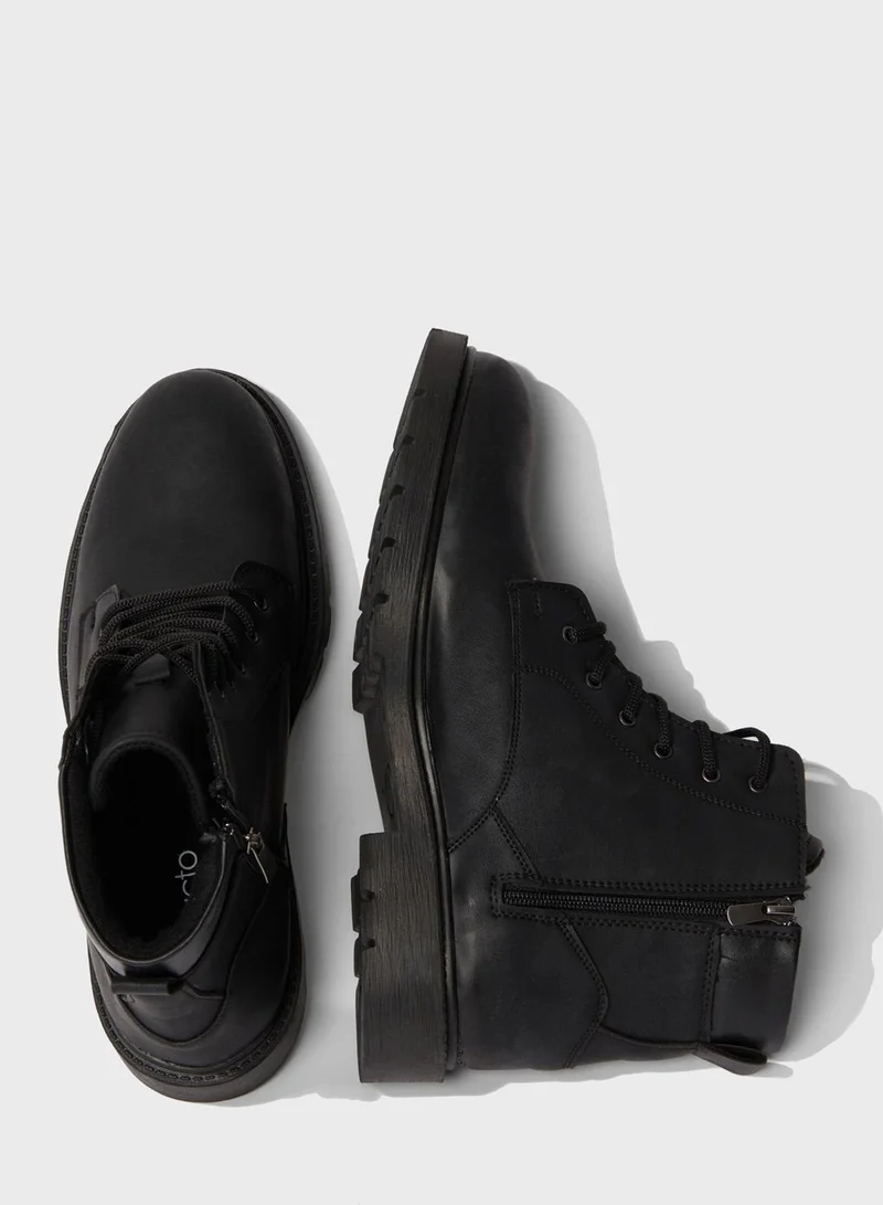 DeFacto Lace Up High Top Casual Boots