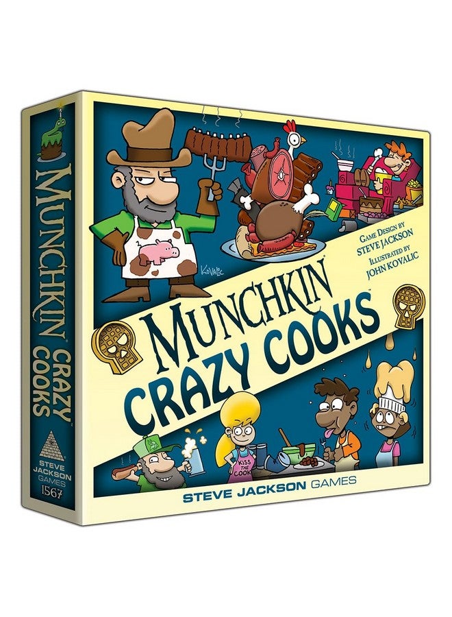 Steve Jackson Games Munchkin Crazy Cooks Board Game | Family Card and Board Game | Adult, Kids, & Family Game | Fantasy Adventure | Fantasy RPG | Ages 10+ | 3-6 Players | Avg Play Time 120 Min