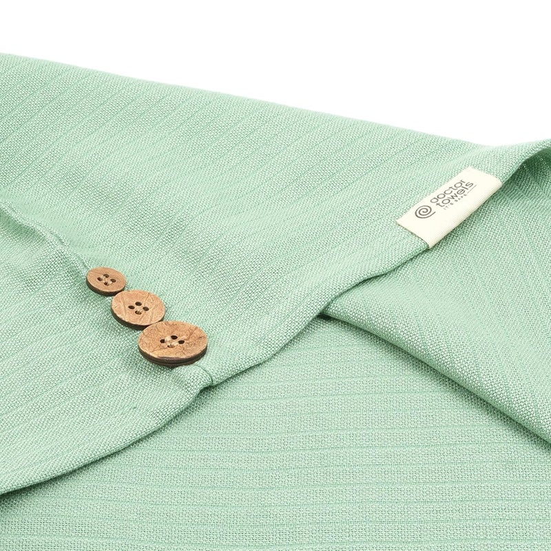 Doctor Towels Doctor Towels Banana Double Cloth Hair Towel Hair Wraps for Women Towel for Long Short Hair AntiFrizz Shower Hair Towels with Button QuickDrying Hair Cap Sage Green Pack of 1 - Image 4