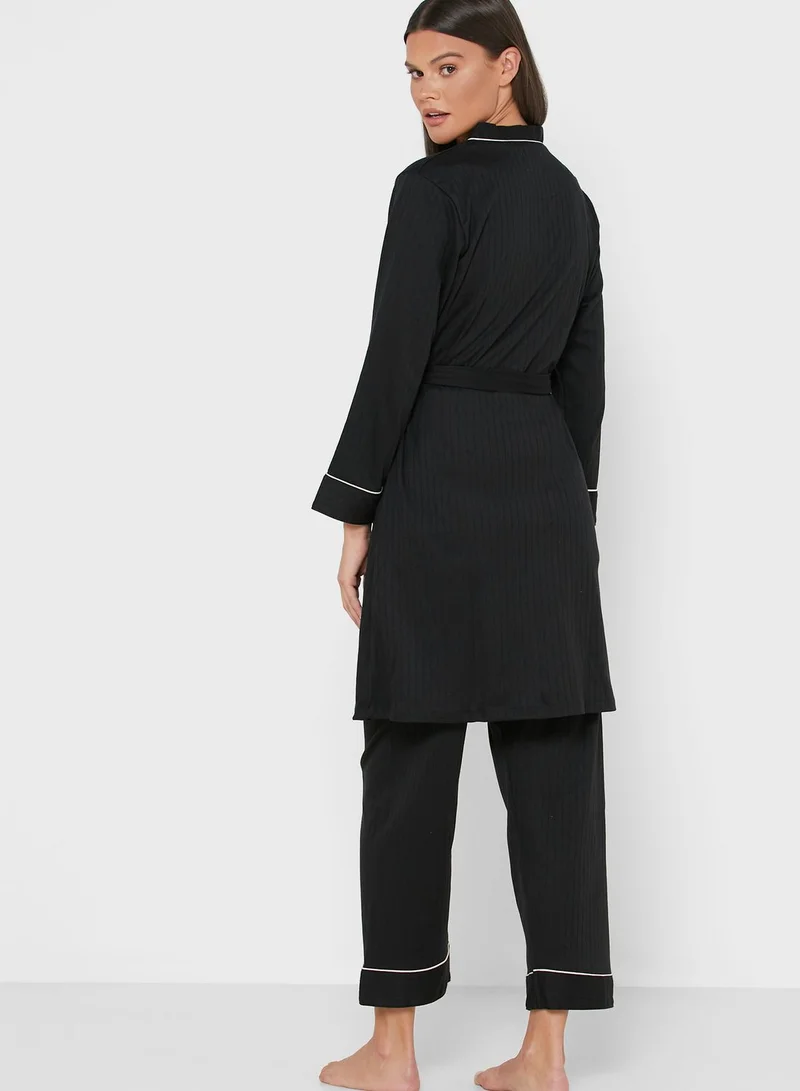 ELLA 3 Piece Solid Pyjama Set