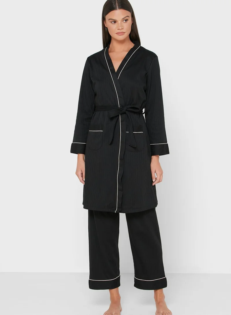 ELLA 3 Piece Solid Pyjama Set