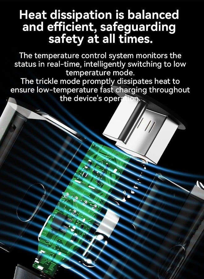 DUDAO 49W Fast Charging Car Charger, Transparent Dual-Port Car Power Adapter, Type-C PD 25W and USB QC 24W - Image 5