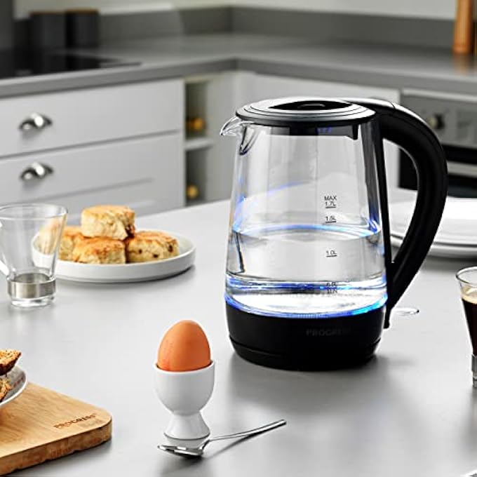Progress Ek3987P Illumi Glass Kettle With Blue Led Lights 17 Litres 2200 W - Image 5