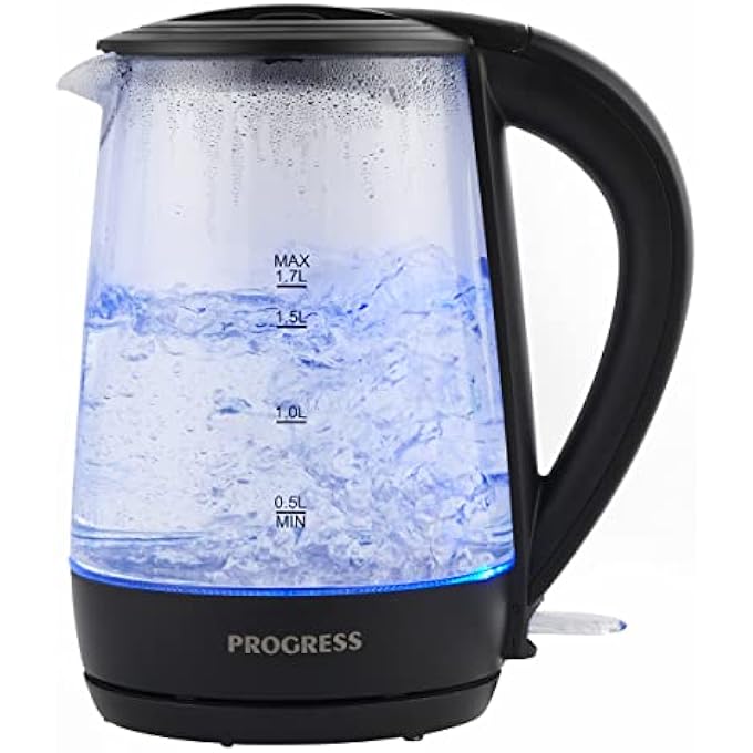 Progress Ek3987P Illumi Glass Kettle With Blue Led Lights 17 Litres 2200 W - Image 1