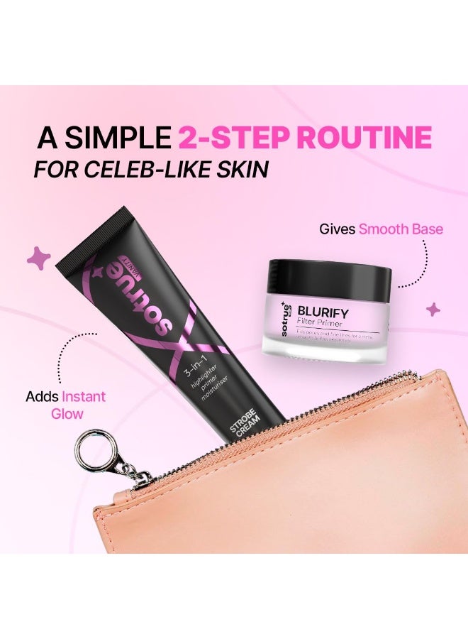 So True Sotrue Blurify Face Primer 15g + Strobe Cream Pink 30g Combo | Smooth Makeup Base & Radiant Glow | Hydrating, Lightweight & Non-Sticky | For All Skin Types - Image 3