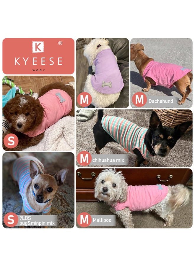 KYEESE Dog Shirt Sports Athletic Breathable Dog T-Shirt with Reflective Strip Tank Top Summer Stretchy Sleeveless Vest Puppy Shirt, Rose Red, S - Image 5