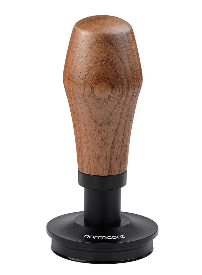 Normcore 58.5mm Coffee Tamper V4.1 with Click Sound Feedback, Spring Loaded Tamper With Titanium PVD Coating Flat Base, Genuine American Walnut Handle - Image 5