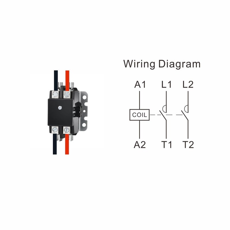 SunLee 2 Pole 40 Amp contactor 120v Coil UL 2 Pole Lighting Load 50 AMP Contactor Equivalent to 42CF15AF for Condenser Compressor HVAC Contactor - Image 5