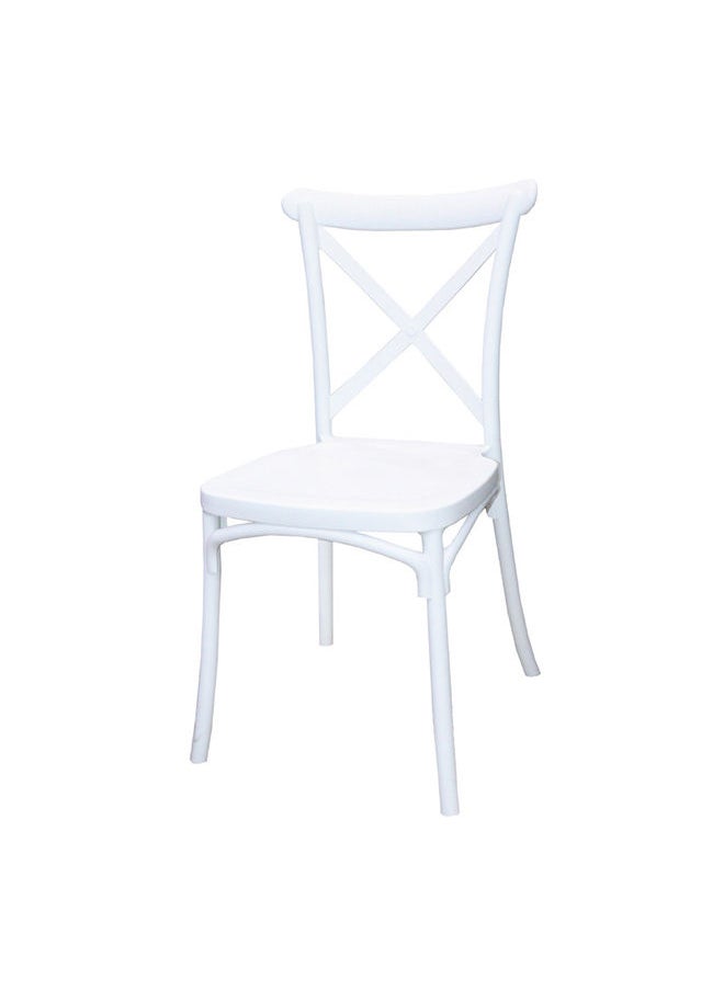 JILPHAR FURNITURE Crossback Dining Chair White  - Image 1