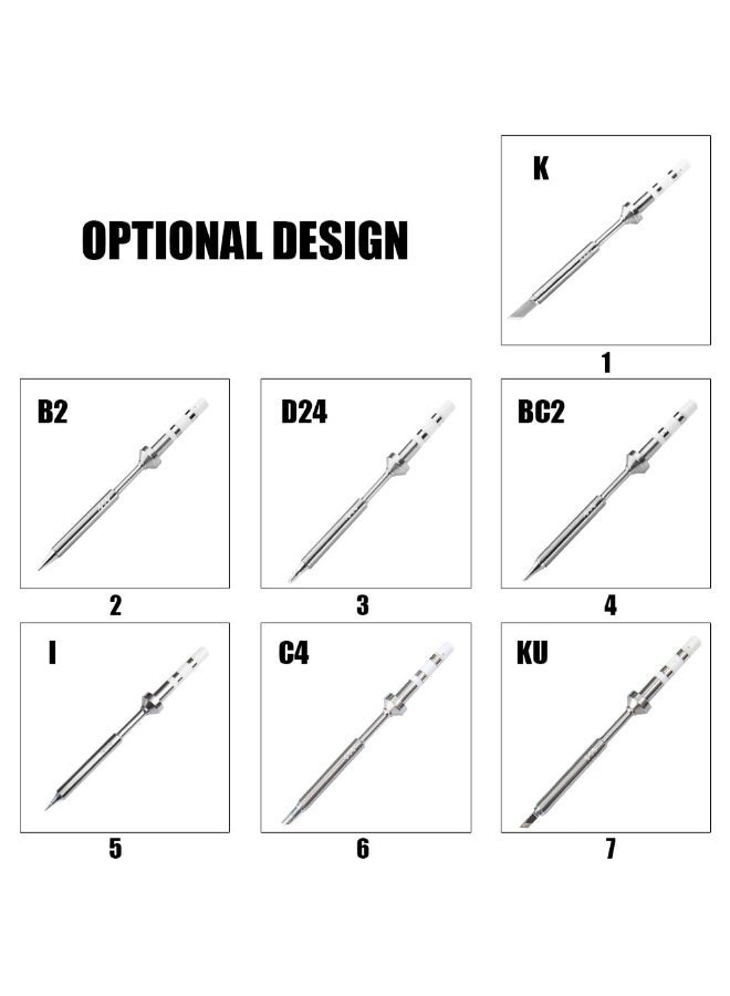 NIBEMINENT Original Replacement Solder Tip For TS100 Digital LCD Soldering Iron Silver/White 13.5cm  - Image 4