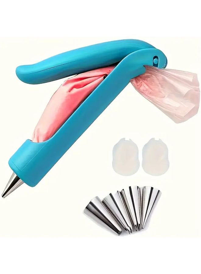 Plastic Cake Decorating Tool Set with Piping Tips Pastry Bag - Image 1