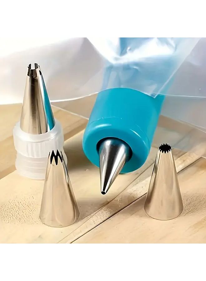 Plastic Cake Decorating Tool Set with Piping Tips Pastry Bag - Image 2