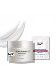 RoC Derm Correxion Neck Cream with Hyaluronic Acid and Advanced Retinol to visibly Tighten & Lift Horizontal Neck Lines, Facial Moisturiser to Contour Face, Neck and Jawline, 1.7oz
